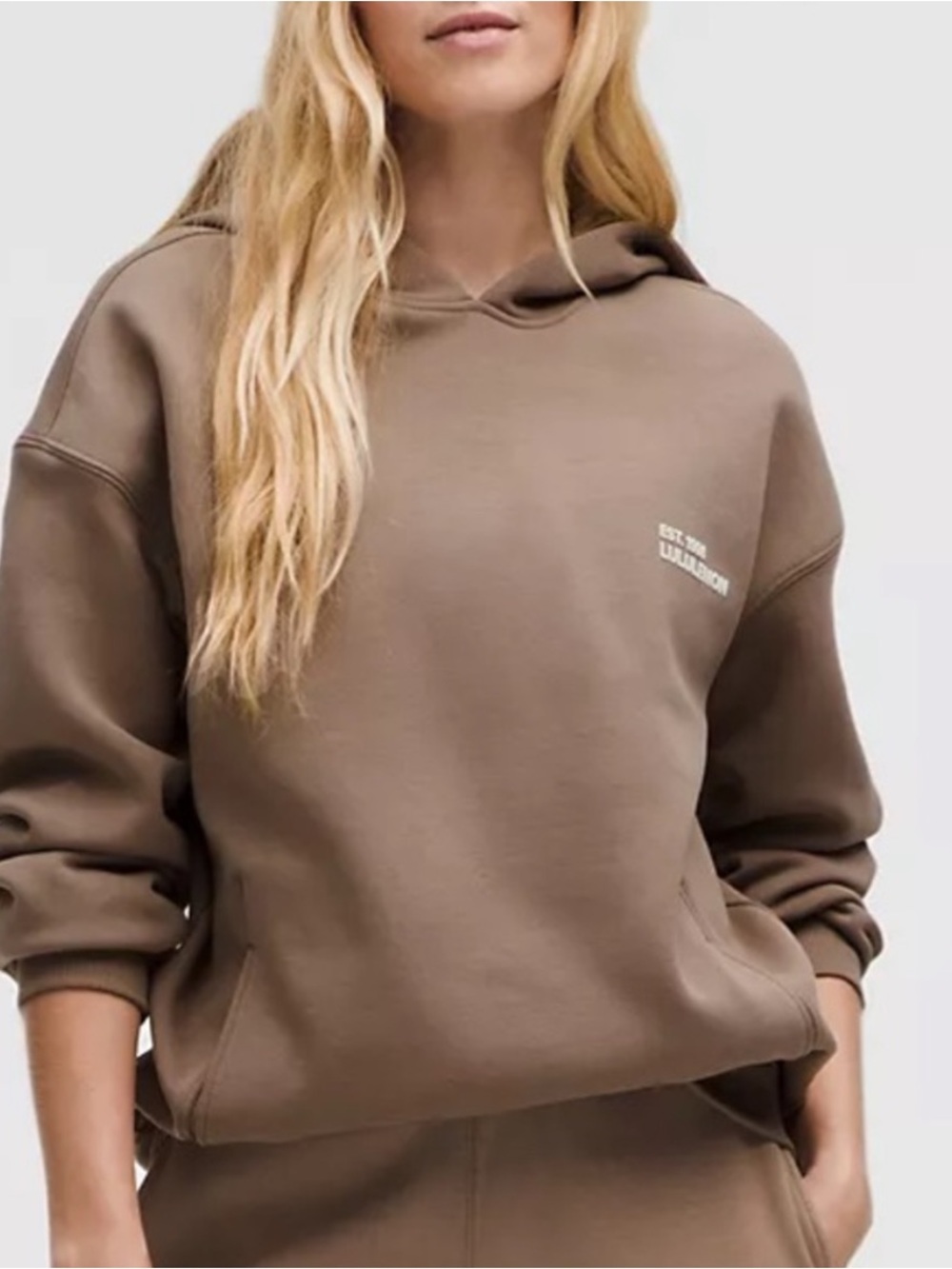 lululemon athletica Men's Taupe Crewneck Hoodie